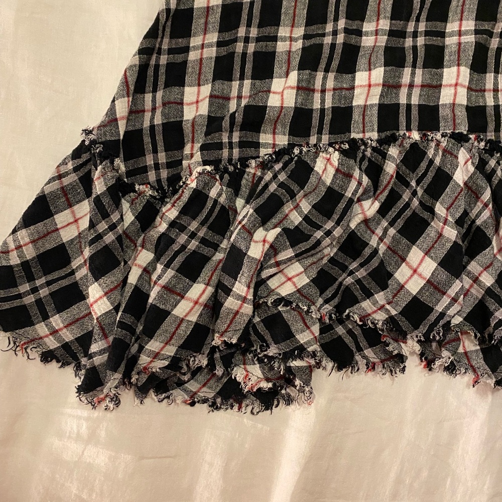 Plaid High-rise midi skirt